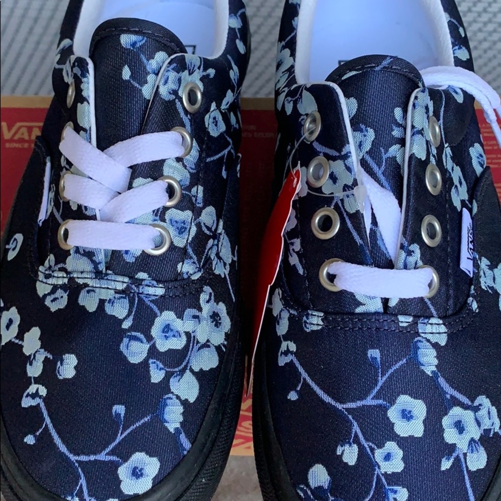 VANS ERA FLORALS BLUE/BLACK men’s - Picture 9 of 16